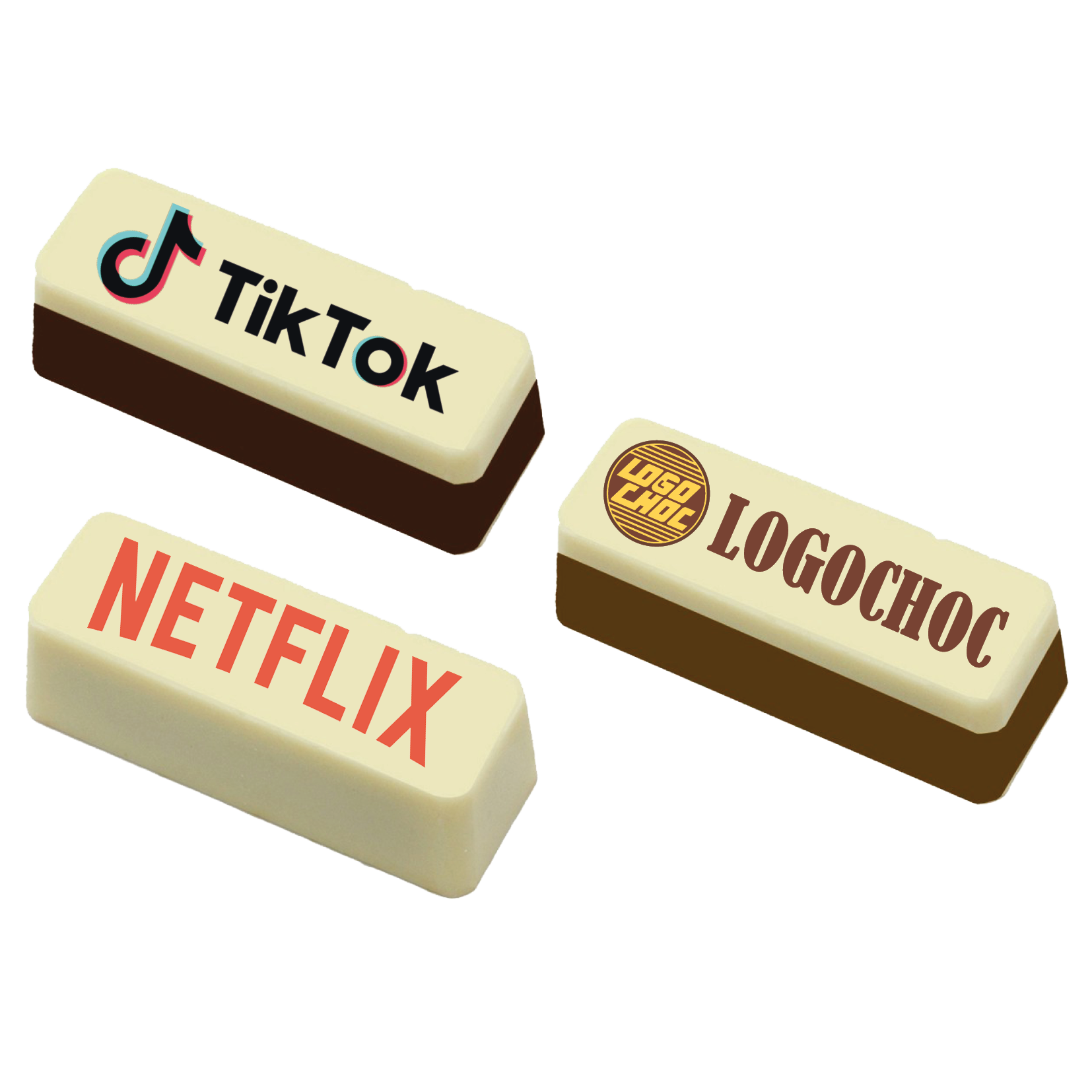 chocolade met een logo, logobonbons